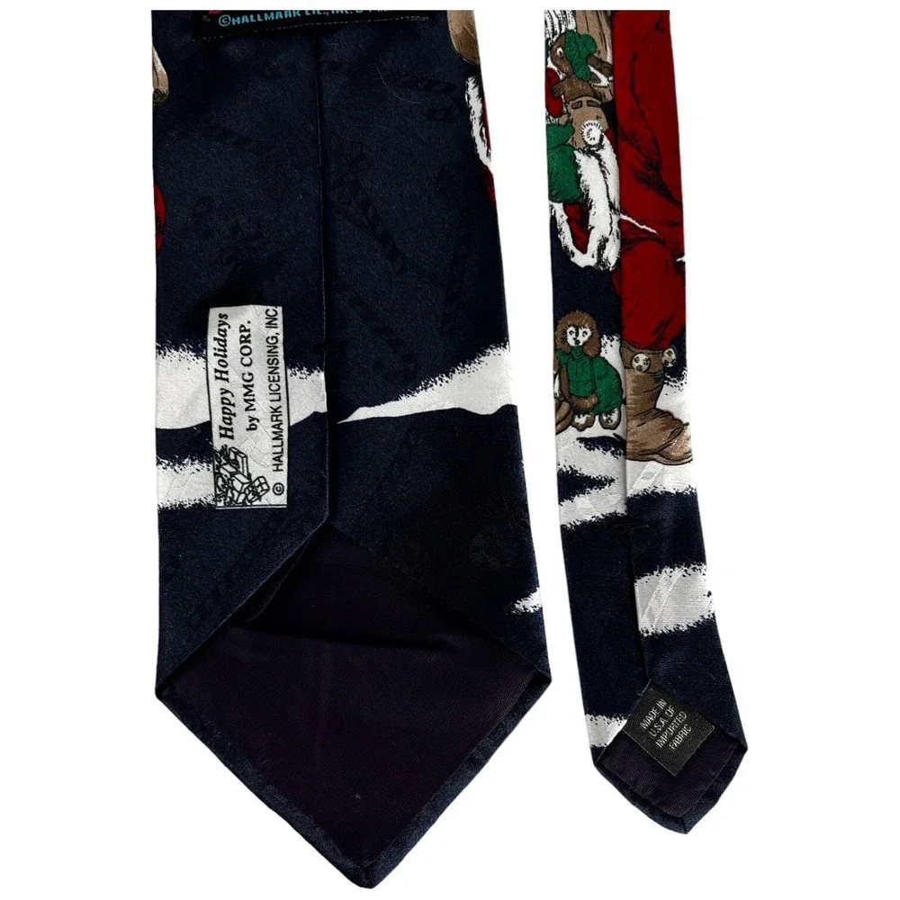Hallmark By MMG Santa Claus Christmas Tie With Santa Carrying His Toy Bag Mens - Picture 4 of 7